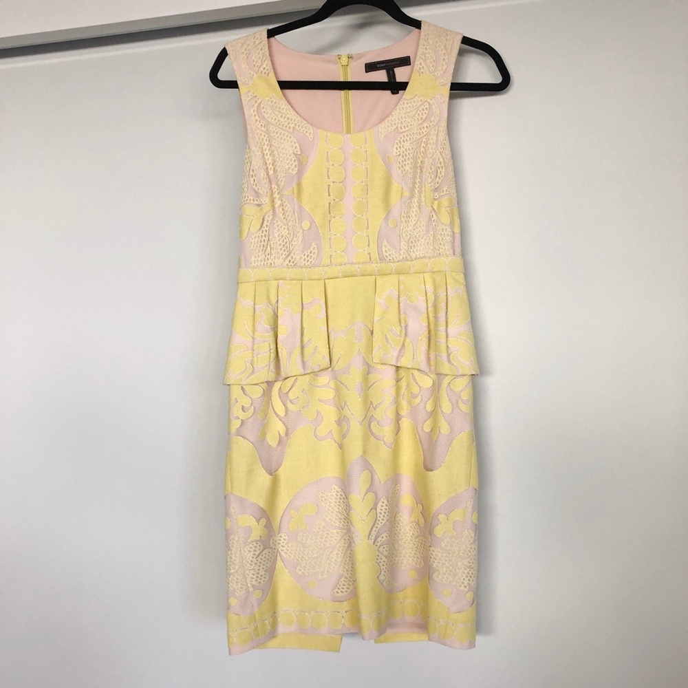 BCBG MAXAZRIA “Etna” dress in Lemongrass